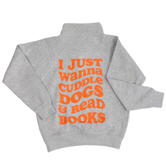Books & Dogs YOUTH 1/4 Zip