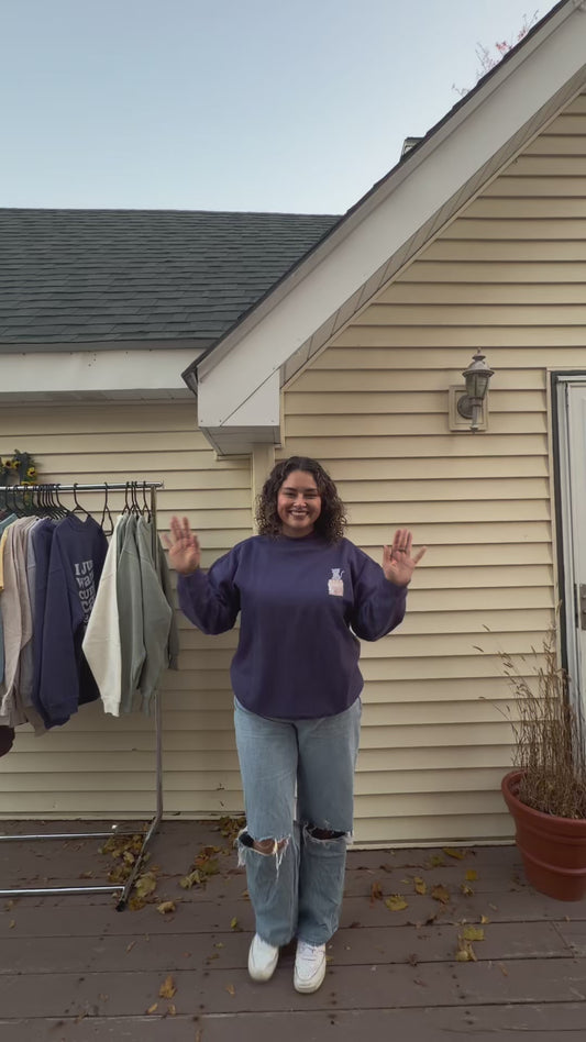 Cats & Books Oversized Crewneck